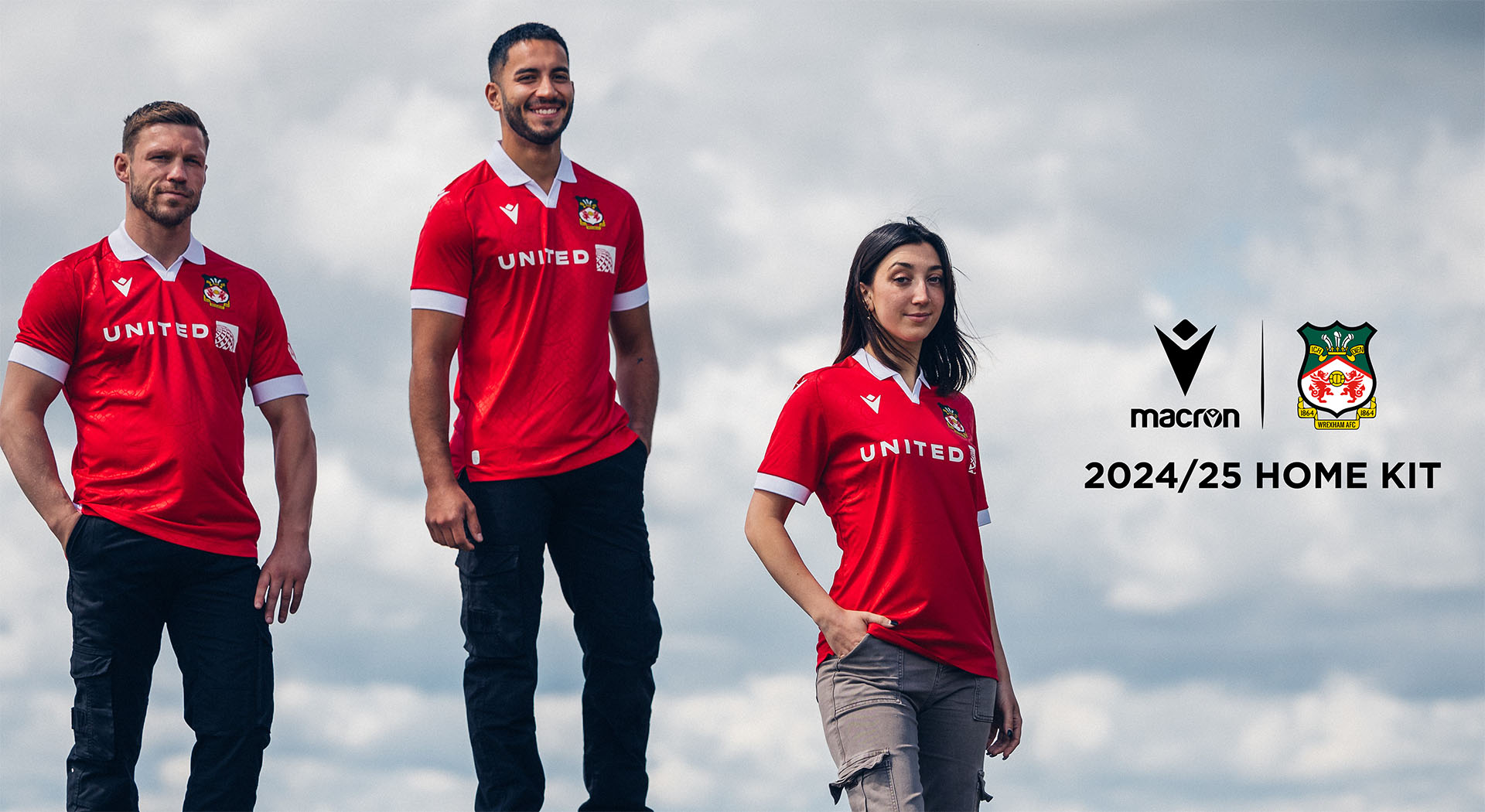 Dragon scales and a tribute to the Gresford Colliery miners in the new Wrexham AFC Home kit by Macron