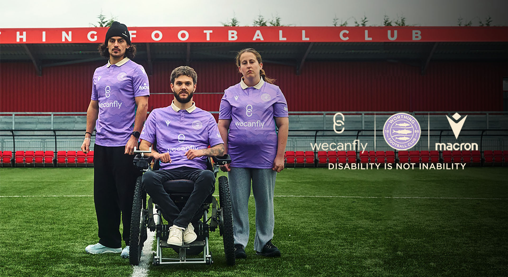 Macron, Worthing FC and Wecanfly unveil Special Edition Kit in support of disability and inclusion
