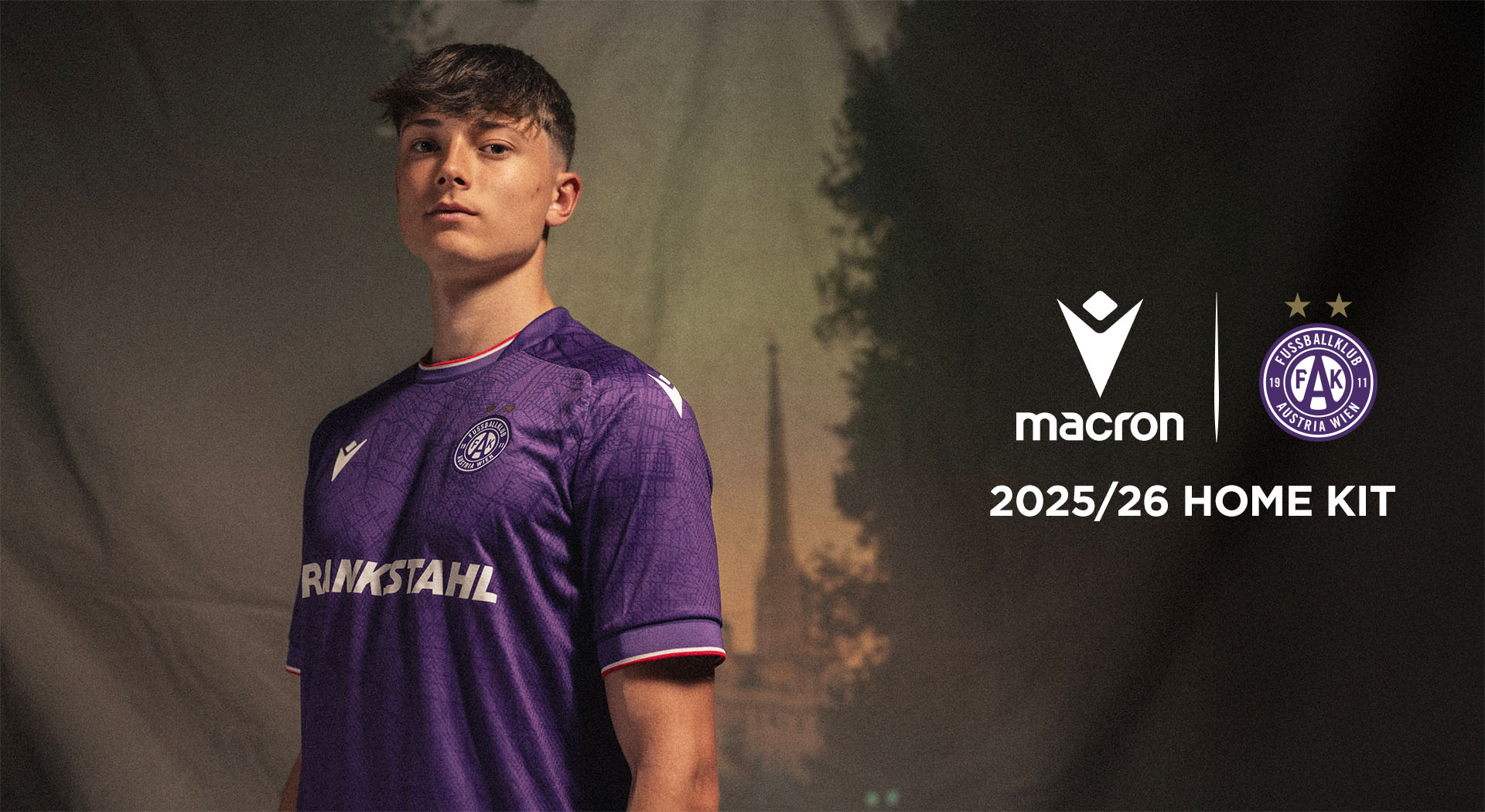 Il forte legame con la propria città nel nuovo Home Kit realizzato da Macron per l’FK Austria Wien 