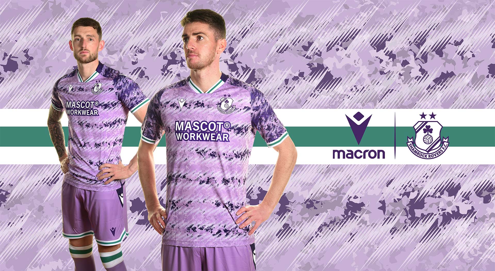A tribute to the past in the new Shamrock Rovers FC Away Kit designed by Macron