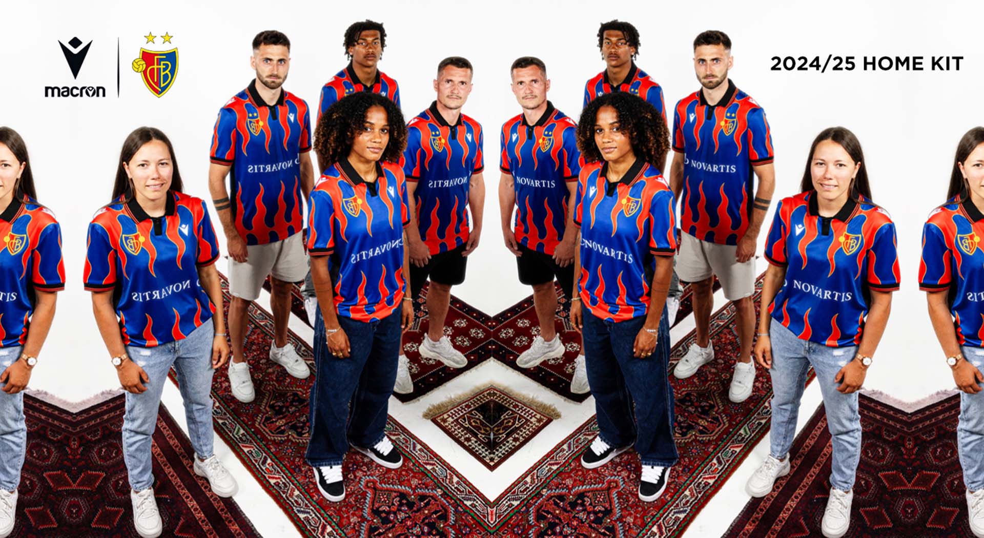 Macron and FC Basel unveil an innovative ‘flaming’ Home kit for the 2024/25 season