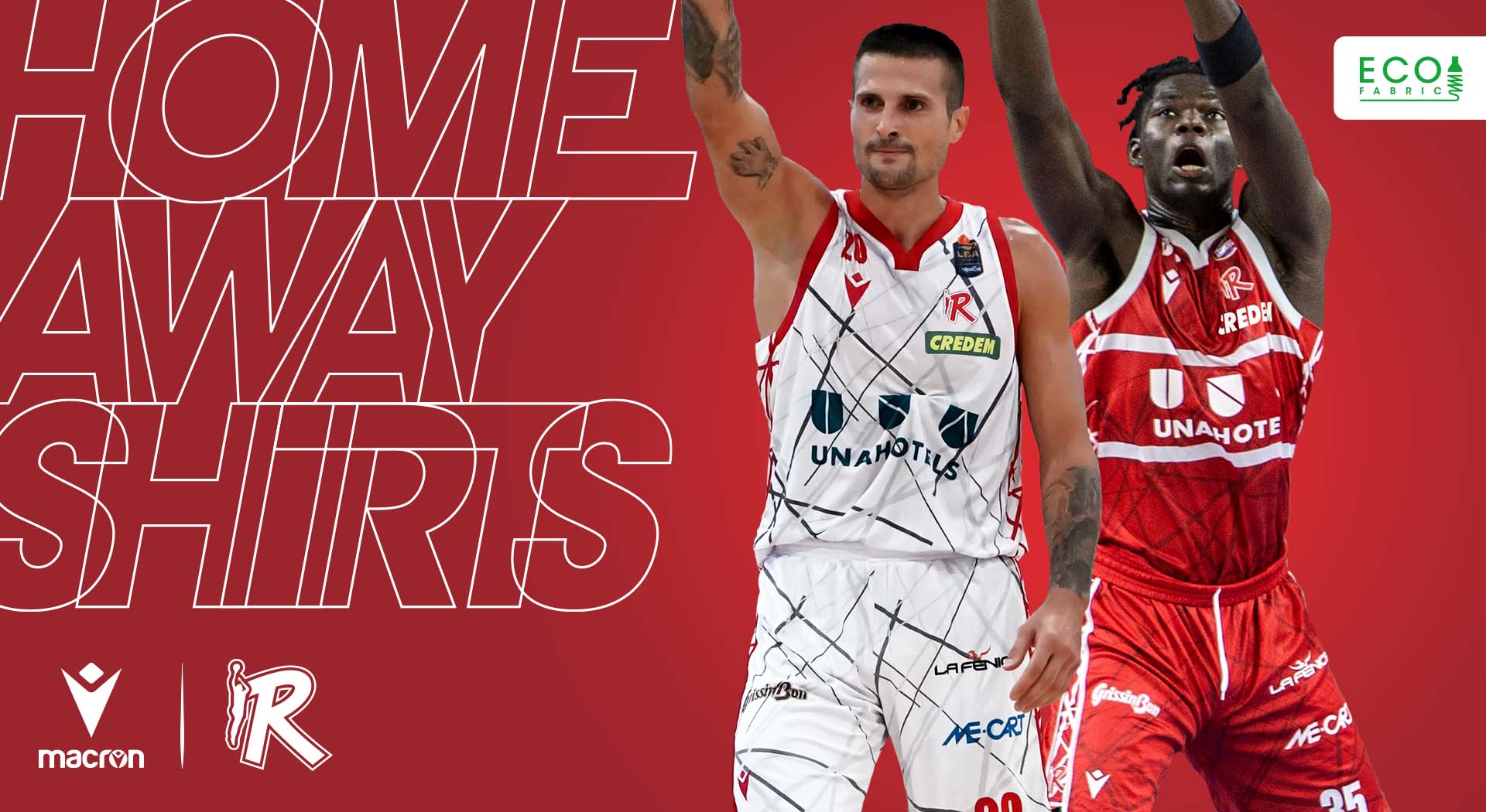 Innovative graphics and a homage to Reggio Emilia on the new shirts of Pallacanestro Reggiana