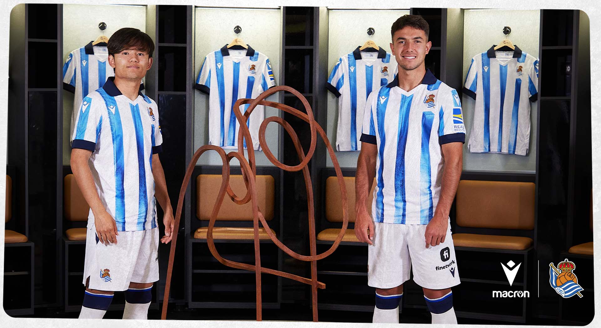 Sculptural' design and graphics for the new Home jersey of Real Sociedad