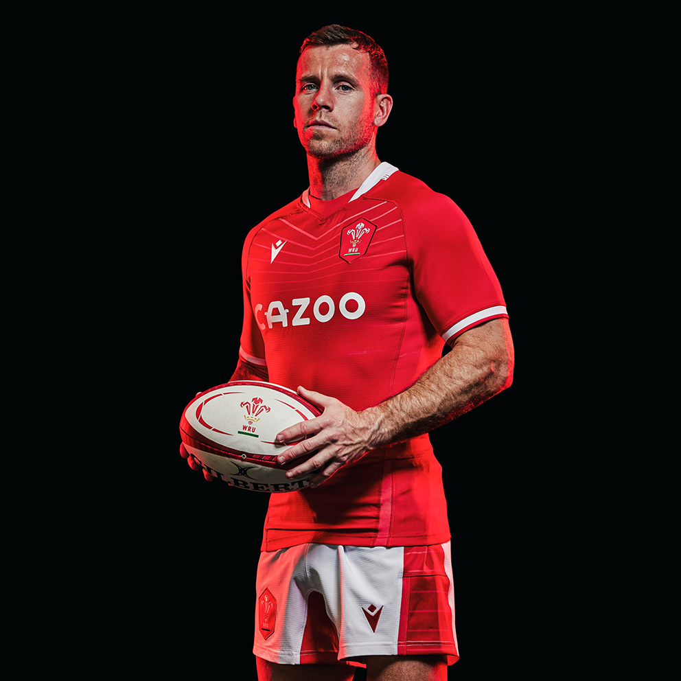 Macron Camiseta de Entrenamiento de Rugby galés 2021/22 para Hombre 